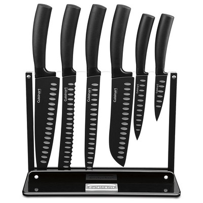 Black Cuisinart® Classic Nonstick Edge Collection 7-Piece Cutlery Knife Set with Acrylic Stand