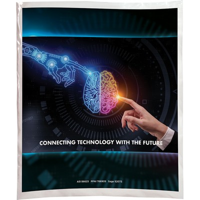 Digital Full Color White 2-Sided Plastic Bags w/Gusset (12" x 13.5" x 3")