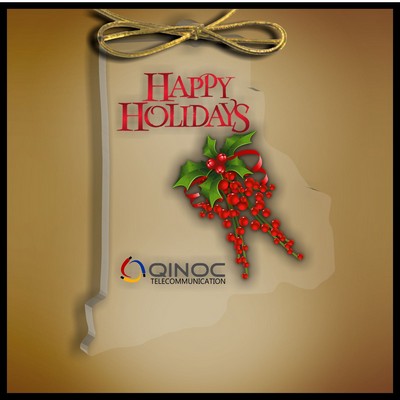 Rhode Island Ornament in Clear Acrylic