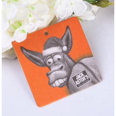 3.5" Die Cut Shape Custom Full Color Printed Air Freshener w/Juicy Grape Scent