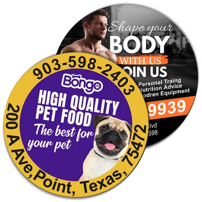 5.5" Circle Outdoor Magnets - 30 Mil