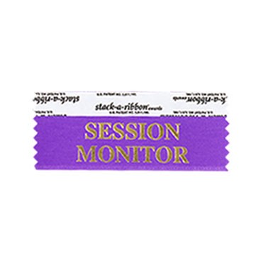 Session Monitor Stk A Rbn Violet Ribbon Gold Imprint