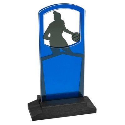 Basketball – Women's Award Black Wood Base