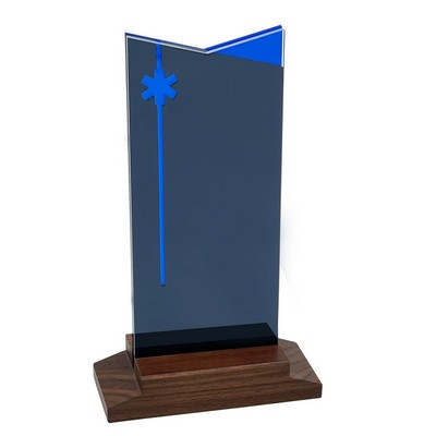 Paramedic – EMT Award Natural Wood Base
