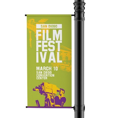 4'x2' Custom Event Advertising Single Pole Bracket System