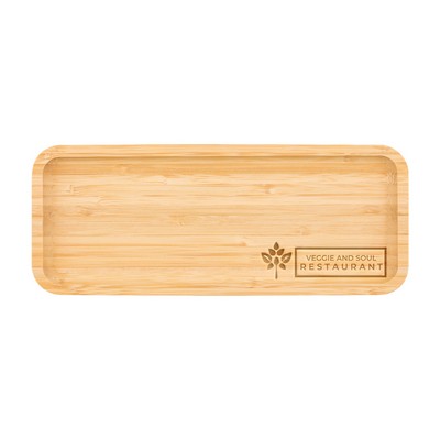 Rectangle Bamboo Serving Tray (Engraved Imprint)