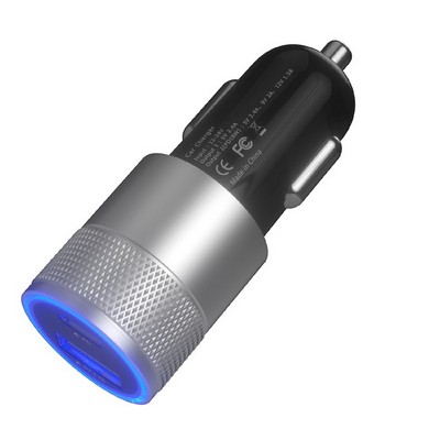 Dual Port USB Car Charger, 30W