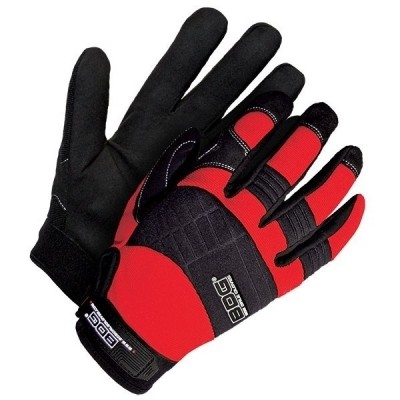 Synthetic Leather Performance Gloves (Red)