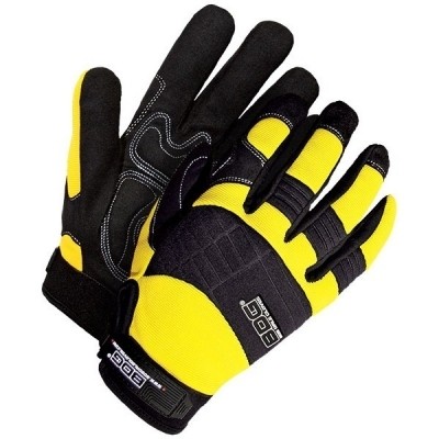 Unlined Synthetic Leather Gloves (Yellow)