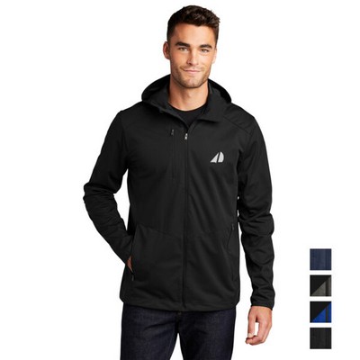 Port Authority® Active Hooded Soft Shell Embroidered Jacket