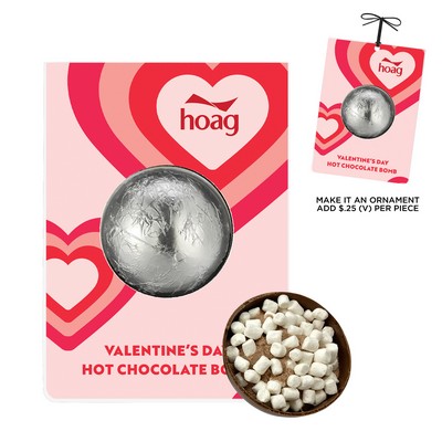 Valentine's Day Mega Hot Chocolate Bomb Billboard Card - Dark Chocolate w/Foil