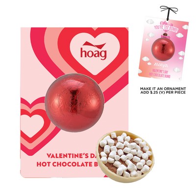 Valentine's Day Mega Hot Chocolate Bomb Billboard Card - White Chocolate