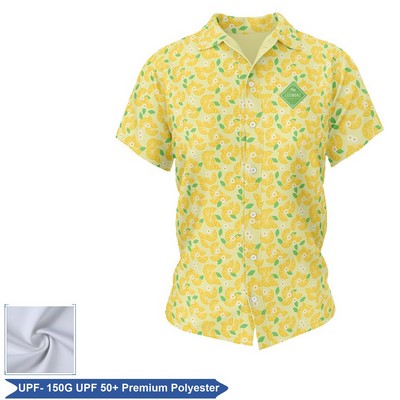 Women's Sublimation Hawaiian Shirt - UPF 50+ Premium