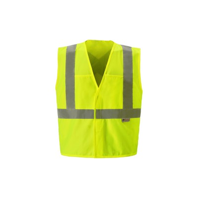 High Visibility Flame Retardant Vest, Class 2, Lime, X-Back