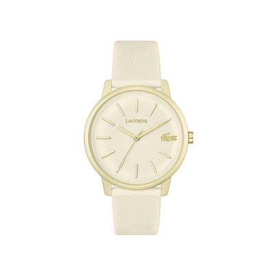Lacoste™ L.12.12. Move Gents Aluminum Gold Watch w/Silicone Strap