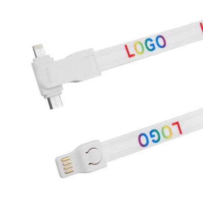 Braided Lanyard-shaped Charging Cable - Full Color