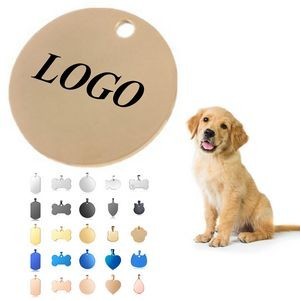 Custom Metal Pet Name Tag Round Keychain