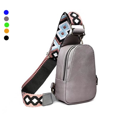 PU Leather Sling Belt Bag