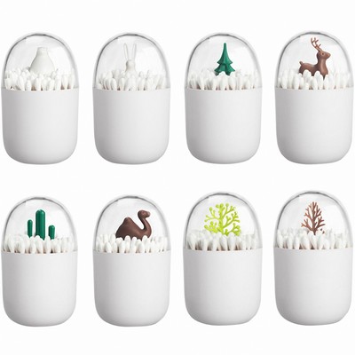 Clear Acrylic Cotton Swab Holder with Lid