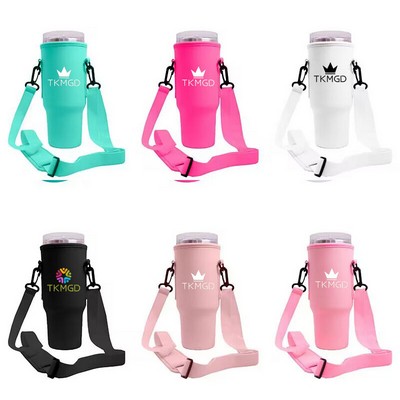Water Bottle Holder Carrier Bag with Adjustable Strap