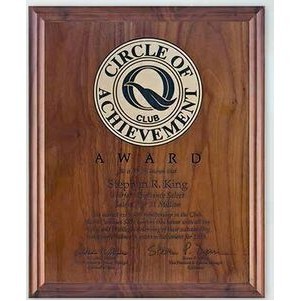 Laser Engraved Walnut Plaque w/ Metallic Highlight / 7"x9"