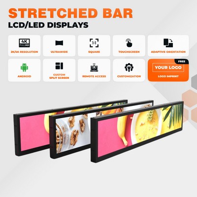 37.8" - Stretched Bar Video LED/LCD Displays