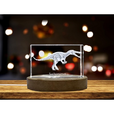 Suchomimus Dinosaur 3D Engraved Crystal Trophy Award