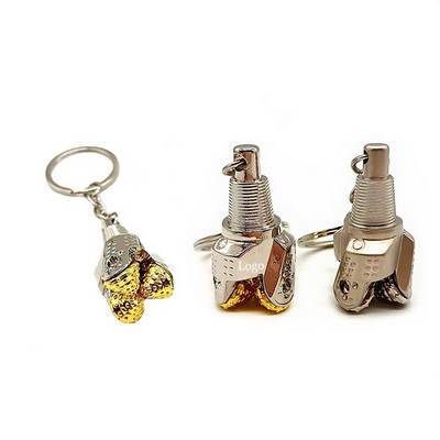 Luxurious 3D Drill Bit Shaped Keyring