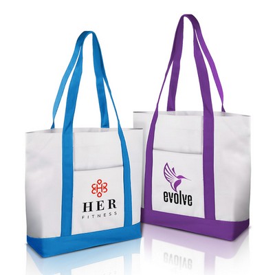 Front Pocket Boat Tote Bag With Gusset