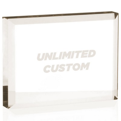 Rectangle crystal paperweight