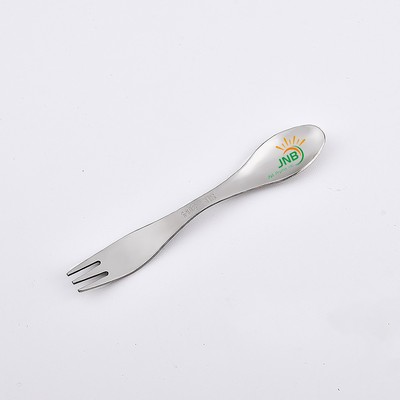 Versatile 2" 1 Stainless Steel Fork Spoon Camping Travel