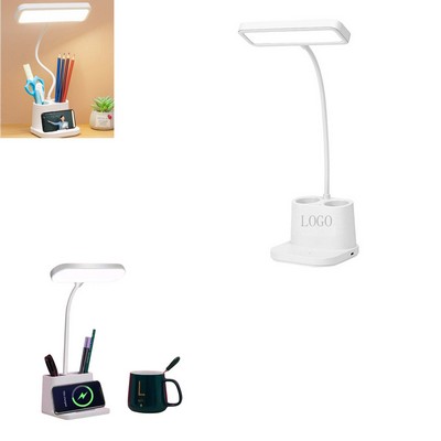 3" 1 Led Desk Lamp With Wireless Charger Pen Holder