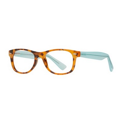 Avery Eco-Process Honey Tortoise & Turquoise Reading Glasses w/Blue Light Filtering