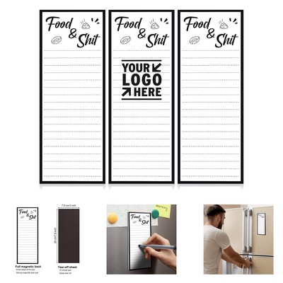 3x8" 50-Sheet Magnetic List Notepad with Funny Design