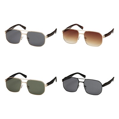 Weekend Aviator Style Sunglasses w/Square Lens