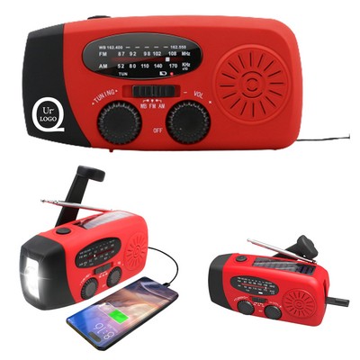 Emergency Hand Crank Radio With 3 Led Flashlight