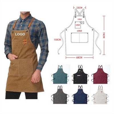 Adjustable Canvas Cross Back Apron
