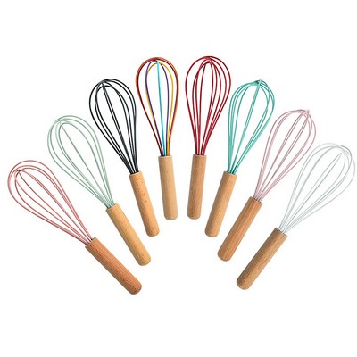 Wooden Handle Silicone Whisk