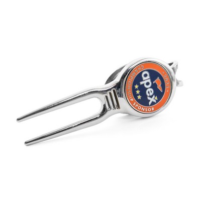 Golf Ball Markers with Divot Fixer