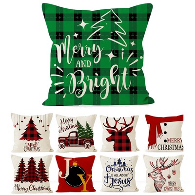 Custom Pattern 18x18" Christmas Throw Pillow Cover