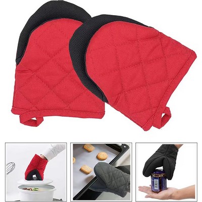 Cotton-Silicone Oven Mitts