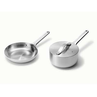 Caraway Stainless Steel Mini Duos Cookware Set - Mini Fry Pan & Mini Saucepan