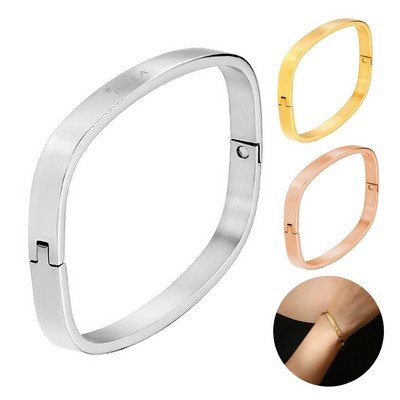 Square titanium steel bracelet