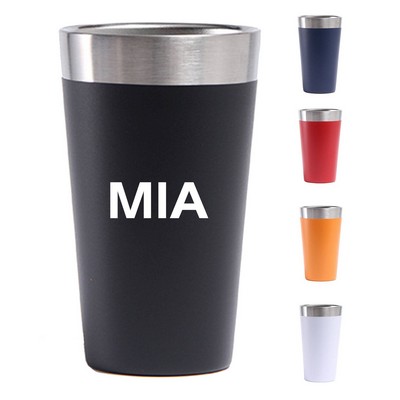 16oz Double Stainless Steel Insulated Car Cup Water Bottle