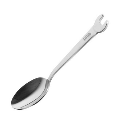 Creative Stainless Steel Spoon with Wrench Design