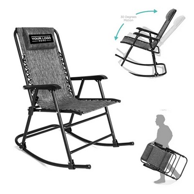 Headrest Folding Rocking Chair