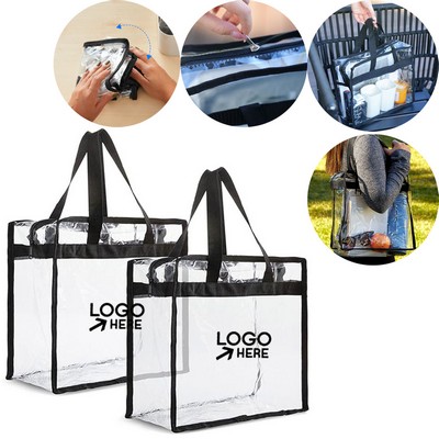 Clear PVC Tote Bag With Zipper