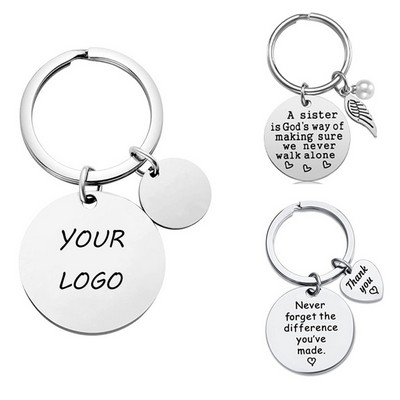 Customizable Stainless Steel Gift Keychain