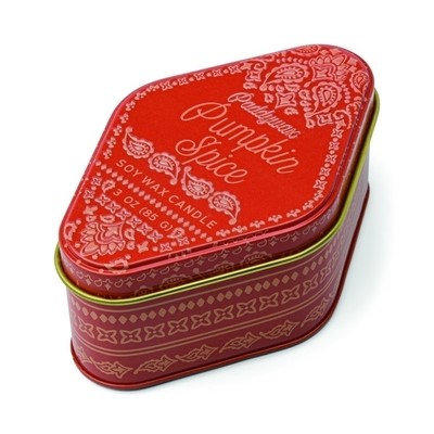 Station 3.5 Oz Orange Bandana Patterned Tin - Pumpkin Spice