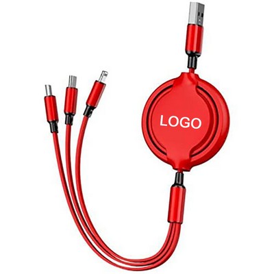 Retractable 3" 1 Charging Cable